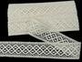 Cotton bobbin lace insert 75252, width 45 mm, ivory - 1/5