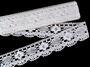 Cotton bobbin lace 75253, width 50 mm, white - 1/4