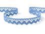 Cotton bobbin lace 75259, width 17 mm, sky blue - 1/4