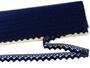 Cotton bobbin lace 75259, width 17 mm, black blue - 1/5