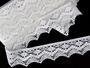 Cotton bobbin lace 75251, width 50 mm, white - 1/4