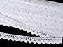 Cotton bobbin lace 75260, width 22 mm, white - 1/5