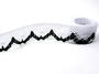 Bobbin lace No. 75261 white/black | 30 m - 1/4