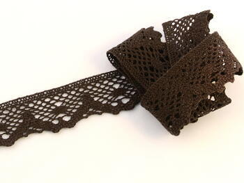 Bobbin lace No. 75261 dark brown | 30 m