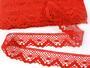 Cotton bobbin lace 75261, width 40 mm, red - 1/5