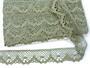 Cotton bobbin lace 75261, width 40 mm, dark linen gray - 1/5