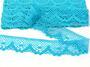 Cotton bobbin lace 75261, width 40 mm, turquoise - 1/5