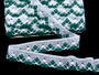 Bobbin lace No. 75261 white/green | 30 m - 1/3