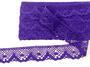 Cotton bobbin lace 75261, width 40 mm, purple - 1/5