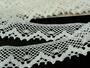 Linen bobbin lace 75261, width 40 mm, 100% linen bleached - 1/4