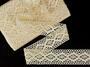 Cotton bobbin lace insert 75264, width 43 mm, ecru - 1/5