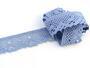 Cotton bobbin lace 75261, width 40 mm, sky blue - 1/2
