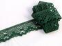 Cotton bobbin lace 75261, width 40 mm, dark green - 1/2