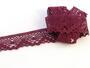 Cotton bobbin lace 75261, width 40 mm, violet - 1/2