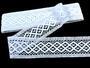 Cotton bobbin lace insert 75283, width 53 mm, white - 1/4