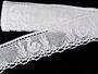 Cotton bobbin lace 75284, width 66 mm, white - 1/4