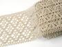 Cotton bobbin lace insert 75291, width 30 mm, light linen gray - 1/4