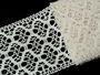 Cotton bobbin lace insert 75291, width 30 mm, ivory - 1/4