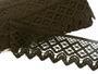 Cotton bobbin lace 75293, width 68 mm, dark brown - 1/4
