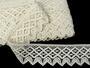 Cotton bobbin lace 75293, width 68 mm, ecru - 1/5