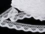 Cotton bobbin lace 75300, width 48 mm, white - 1/4