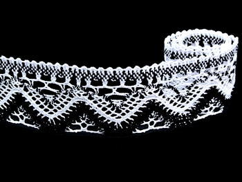 Bobbin lace No. 75301  white/black | 30 m - 1