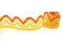 Cotton bobbin lace 75301, width 58 mm, yellow/dark yellow/rich orange - 1/5
