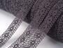 Cotton bobbin lace insert 75305, width 18 mm, plum gray - 1/4