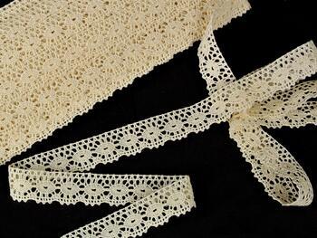 Cotton bobbin lace 75306, width 19 mm, ecru - 1