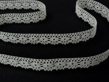 Cotton bobbin lace 75306, width 19 mm, ivory - 1