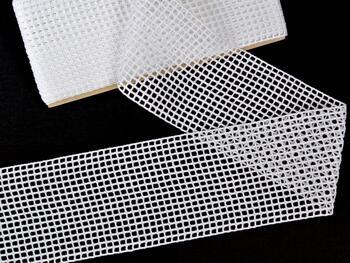 Cotton bobbin lace insert 75322, width 92 mm, white - 1