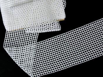 Cotton bobbin lace insert 75326, width 125 mm, white - 1