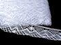 Cotton bobbin lace 75132, width 65 mm, white - 1/3