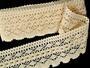 Cotton bobbin lace 75335, width 75 mm, ecru - 1/4