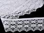 Cotton bobbin lace 75336, width 75 mm, white - 1/5