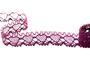 Cotton bobbin lace 75133, width 19 mm, violet - 1/4