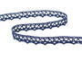 Cotton bobbin lace 75358, width 10 mm, dark blue - 1/3