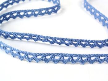 Cotton bobbin lace 75361, width 9 mm, sky blue - 1