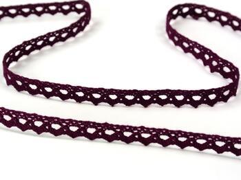 Cotton bobbin lace 75361, width 9 mm, violet - 1