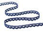 Cotton bobbin lace 75361, width 9 mm, dark blue - 1/4