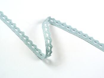 Cotton bobbin lace 75361, width 9 mm, pale blue - 1
