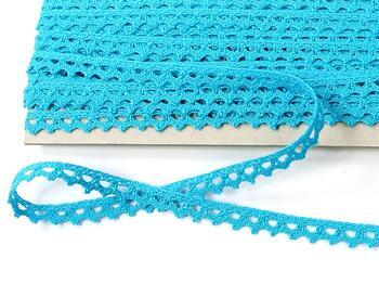 Cotton bobbin lace 75361, width 9 mm, turquoise - 1