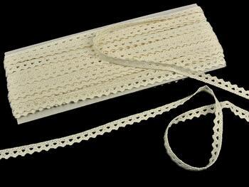 Cotton bobbin lace 75361, width 9 mm, ecru - 1