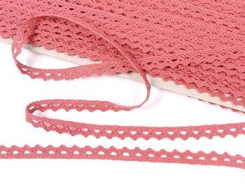 Cotton bobbin lace 75361, width 9 mm, rose - 1