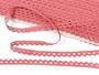 Cotton bobbin lace 75361, width 9 mm, rose - 1/4