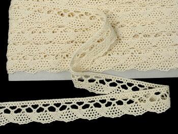 Cotton bobbin lace 75317, width 29 mm, ecru - 1