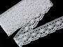 Cotton bobbin lace 75385, width 45 mm, white - 1/4