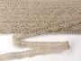 Cotton bobbin lace 75395, width 16 mm, light linen gray - 1/3