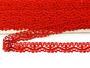 Cotton bobbin lace 75395, width 16 mm, red - 1/3