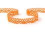 Cotton bobbin lace 75395, width 16 mm, rich orange - 1/4